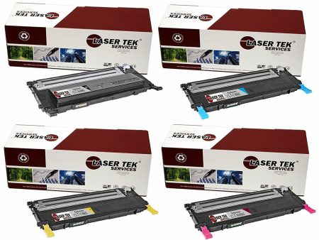 4 Pack Compatible Samsung CLT-406S Replacement Toner Cartridges for the Samsung CLP-365W, CLX-3305FW, Xpress C410W, Xpress C460FW (1 Black, 1 Cyan, 1 Magenta, 1 Yellow) on Sale