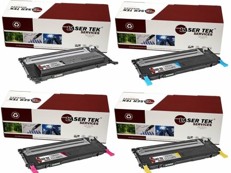 4 Pack Compatible Samsung CLT-407S Replacement Toner Cartridges for the Samsung CLP-320, CLP-321N, CLP-325, CLP-326, CLX-3180 (1 Black, 1 Cyan, 1 Magenta, 1 Yellow) For Sale